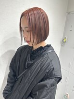 ウニレ バイ センス(unire by sense)&nbsp;【飾磨/姫路】1ブリーチで作るオレンジベージュ×フィットボブ