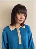 顔まわりレイヤー/レイヤーボブ/くびれボブ/くびれヘア