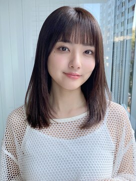 エトラ 渋谷店(etora) 前髪 ネビージュ ボブルフ 黒髪 ワンレン 小顔 "