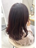ラベンダーピンク/暖色カラー/暗髪カラー