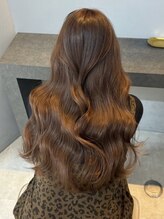 【抜け感をプラス】透明感がしっかり出るカラーの艶、チョコレートブラウン