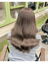 ノー バイ イオエ 西梅田(no. by ioe)&nbsp;ブリーチなしカラー/髪質改善/ミルクティーベージュ/小顔ヘア