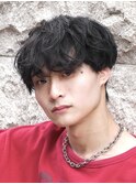 ■スペインカール/スパイキーショート/ブルーブラック/南森町