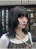 大人気!顔まわりウルフ