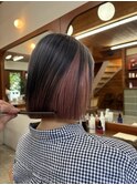 ボブ×インナーピンク