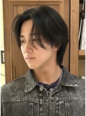 メンズヘア センターパート フェザーパーマ メンズカット