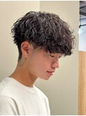 スペインカール/スパイラルパーマ/波巻きパーマ/フェード/メンズ