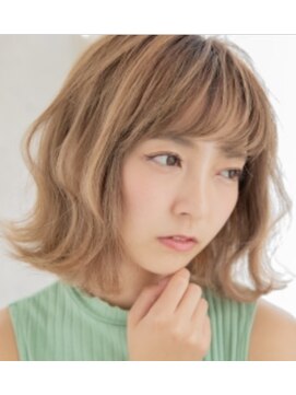 ヘアーアンドスパ アイキュー(hair&spa I cue) エアリールーズな切りっぱなしボブパーマ