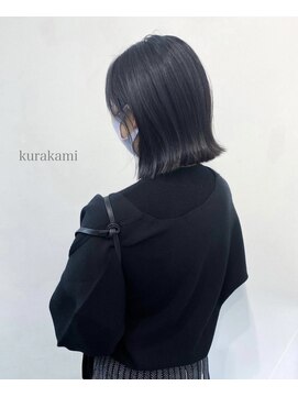 モアナ バイ ヘッドライト 沖縄東崎店(Moana by HEADLIGHT) Moana【東崎】#ネイビー#ブルーグレージュ#結べるボブ