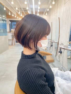 ロンドアジュール 横浜(Lond azur) ペタンコ防止!ふんわり短すぎないショートボブ/横浜/ショート