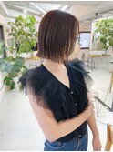 ナチュラルパツッとラインボブ