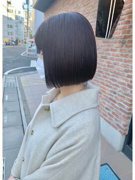 オーガニック アトリエ 大宮(organic+atelier) 20代30代40代ストレートボブリップラインラベンダーベージュ