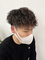 ピープスアンドスー 表参道 渋谷(Peeps&Suu.)&nbsp;メンズカット ツイストスパイラルパーマ 前下がりマッシュ