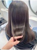 ハイライトカラーイルミナカラー脱白髪染めグレージュアッシュ