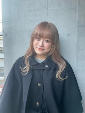 アルカナ 原宿表参道(ARCANA) 黒髪グレーベージュレイヤーロング前髪パーマ アッシュブラック