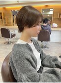 丸みショート×マッシュショート×グレージュ