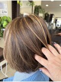 白髪ぼかしハイライト