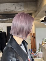 ヘアーラボ ハチ(HAIR LABO HACHI)&nbsp;デザインカラーパツッとボブ×ピンクラベンダー