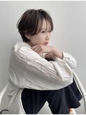 50代小顔マッシュショート/シースルーバング/透明感ヘアカラー