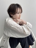 ティーヘア(t.hair)&nbsp;50代小顔マッシュショート/シースルーバング/透明感ヘアカラー