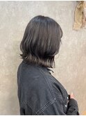 ダークグレージュ×レイヤーボブ