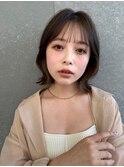くびれヘア/顔周り/韓国/ボブ/レイヤーカット/前髪/カラー