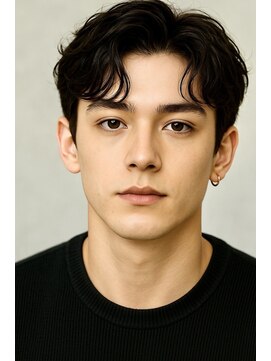 にもう サーフカール&ブルーブラック　フェザーパーマ ss51