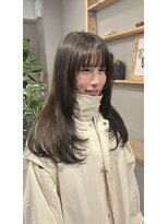 ロニカ 銀座(LOuNICA)&nbsp;オリーブベージュ/レイヤーカット/顔周りレイヤー