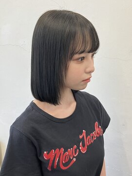 ココ 本八幡(KOKO) オリーブベージュグレージュシースルーバング暗めカラー
