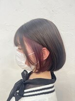 エルズ 大宮店(ailes)&nbsp;グレーアッシュ×ピンクパープル[大宮/大宮駅/大宮ショート]