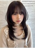 ミルクティーブロンド/ダークブルー/デジタルパーマ/渋谷