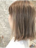 ナチュラルストレートヘア外はねボブ×夏カラー20代30代40代