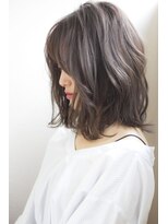 添田】無造作セミウェットカールボブルフレイヤーオリーブカラー