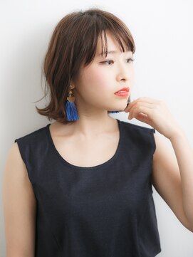 アロン(alon) ミニウルフ/くすみブルー/ラフニュアンス/インナーハイライト