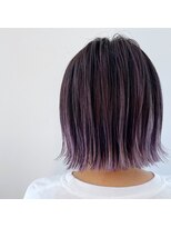 シャンプー 本店(SHAMPOO) パープルハイライト×切りっぱなし