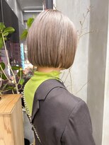 テトヘアー(teto hair)&nbsp;ホワイトブロンドミルクティーベージュボブ金髪ブリーチ