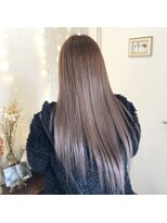 ヘアールーム グリン(Hair room GRin) ラベンダーベージュ　髪質改善　ブリーチ　前髪カット　カラー