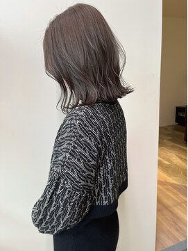 ヘアーポケット リタ(HAIR POCKET ritta) オリーブグレージュカラー×切りっぱなしロブ