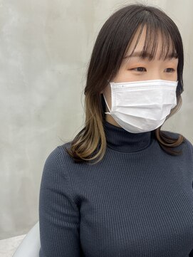 ロンドルーチェ 心斎橋(Lond luce) ダークアッシュ/ミディアムレイヤーカット［髪質改善/縮毛矯正］