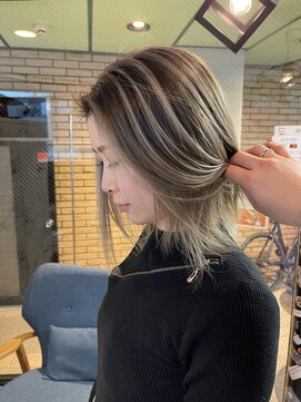 ラフ(LAFF) #黒髪#ボブルフ#ネビージュ#小顔#ワンレン