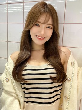 ルームバイシー 新宿(Loom. by Sea) グレージュカラー/シルキーベージュ/斜めバング/韓国風前髪