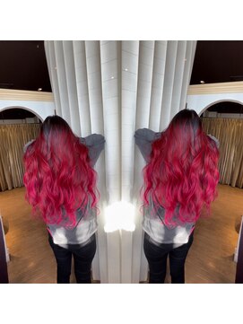 ロロ(LoLo.) レッド系バレイヤージュ