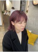 ボブ×ピンクヘア