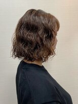 ナカオコアフュール(NAKAO COIFFURE) ブラウンベージュ　艶感　無造作パーマ　ボブ　20代30代