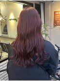 ブリーチなしワインレッド