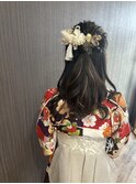 卒業式/袴/成人式/ヘアアレンジ/ハーフアップ