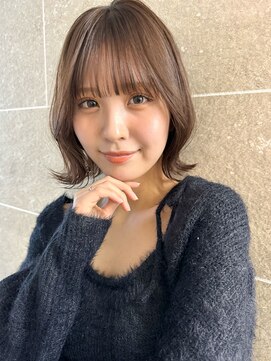 サンド ミュウ 横浜店(sand mieu) ボブディオリーブベージュ髪質改善縮毛矯正フェイスレイヤー