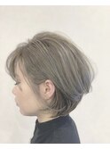 ショート/ダブルカラー/グレージュ/レイヤー