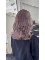 リア(riah)&nbsp;ダブルカラーミルクティーベージュレイヤーカット韓国ヘア