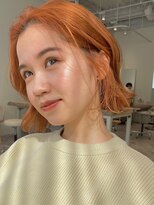 ノイカーム(noi Calm)&nbsp;顔周りレイヤーカットくびれヘアミルクティーベージュカラー